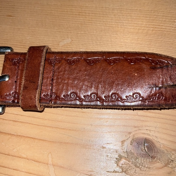 J. Crew Braided and Embossed Brown Leather Belt. - Picture 6 of 10